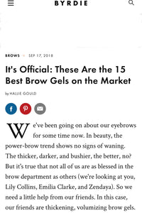 Click here-Our double shade eyebrow gel has been included on Byrdie website as one of the 15 best brow gels on the market.